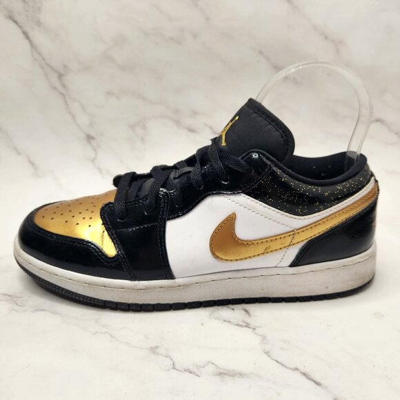 Nike Air Jordan Low Top Gold Toe Sneakers Shoes DR6970-071 Youth